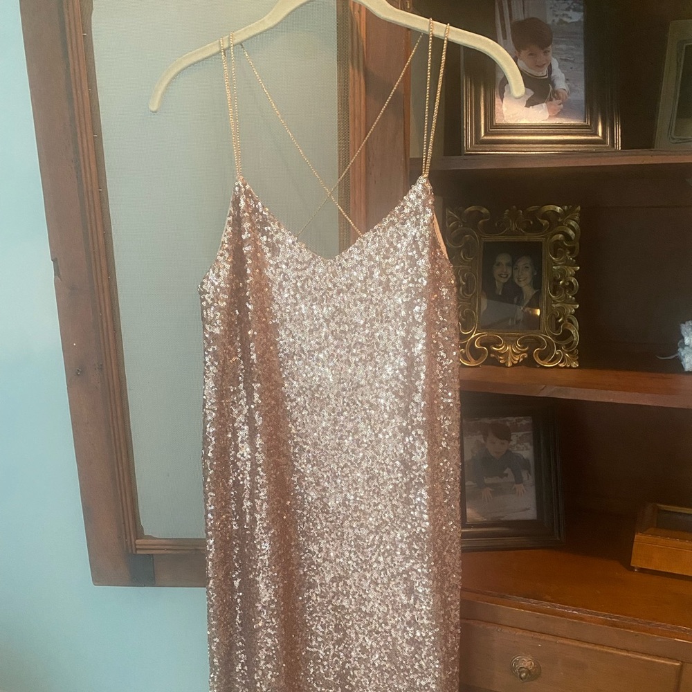 Zara XS sequin bronze dress NWOT Perfect for New Years Eve or the Holidays ❤️